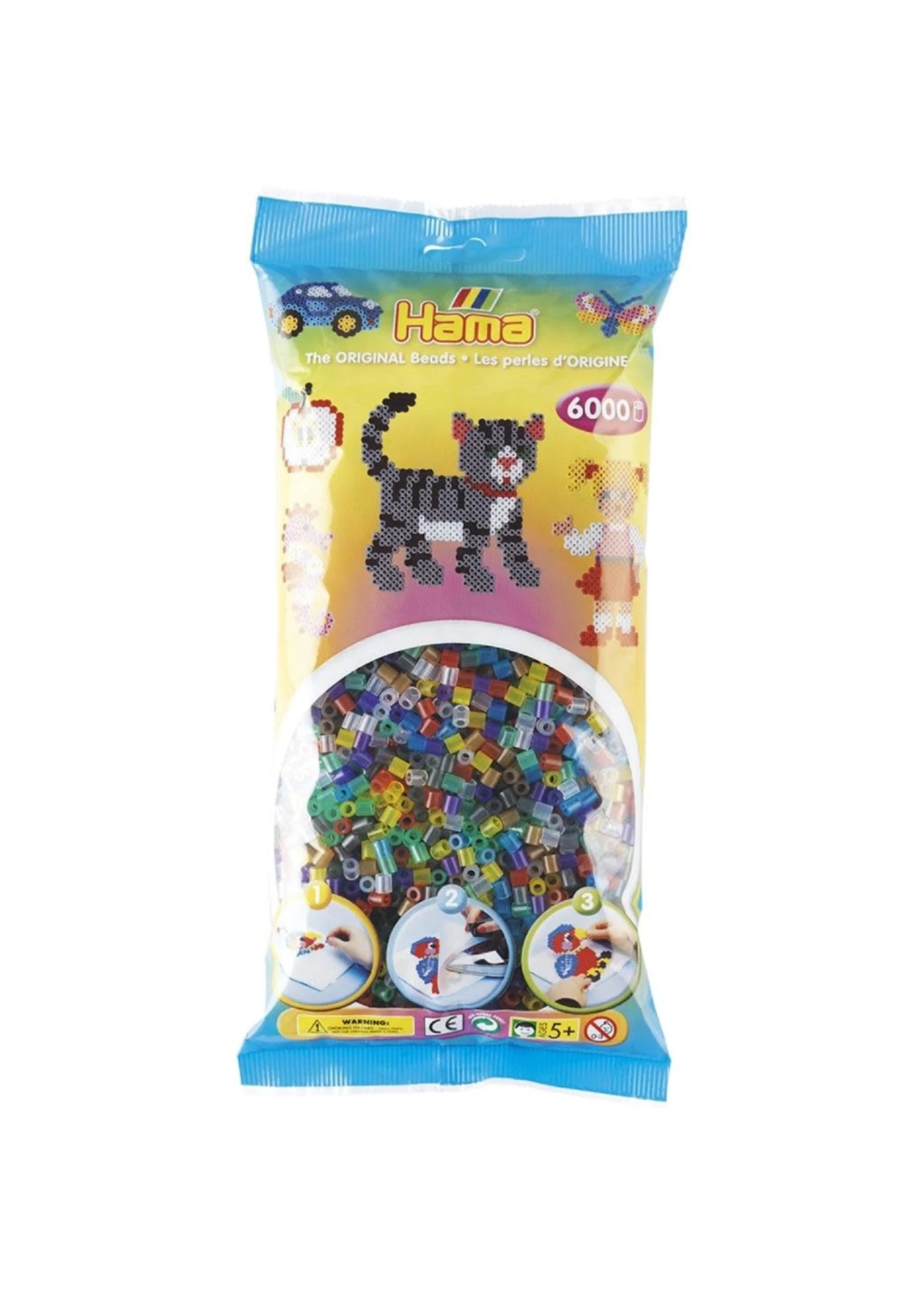 HAMA 205-53 BAG 6000 BEADS TRANSLUCENT MIX 53 3 HAMA 205-53 BAG 6000 BEADS TRANSLUCENT MIX 53