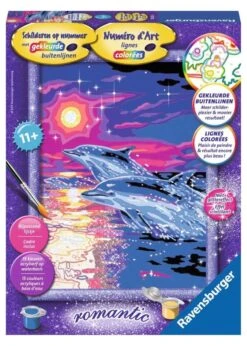 Ravensburger Schilderen Op Nummer Dolfijnen In Zonsondergang