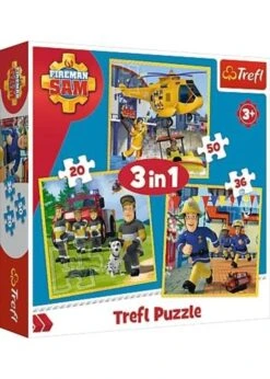 Puzzel Brandweerman Sam 3-in-1: 20/36/50 Stukjes