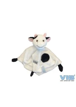 KNUFFELDOEKJE MET KOE HOOFD WIT-ZWART, RECYCLED UIT 15 FLESSEN